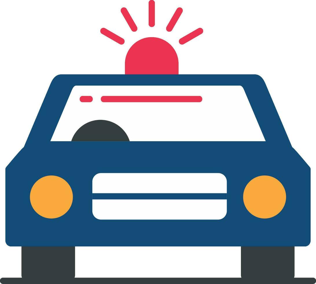 Car Siren Flat Icon vector