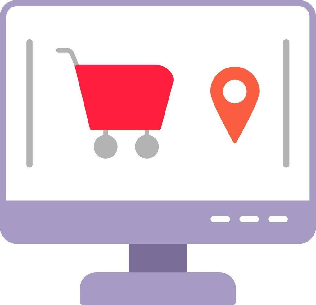 Online Order Flat Icon vector