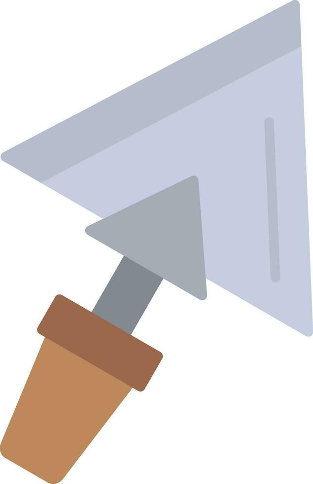 Plastering Trowel Flat Icon vector