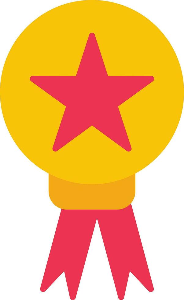Star Medal Flat Icon vector