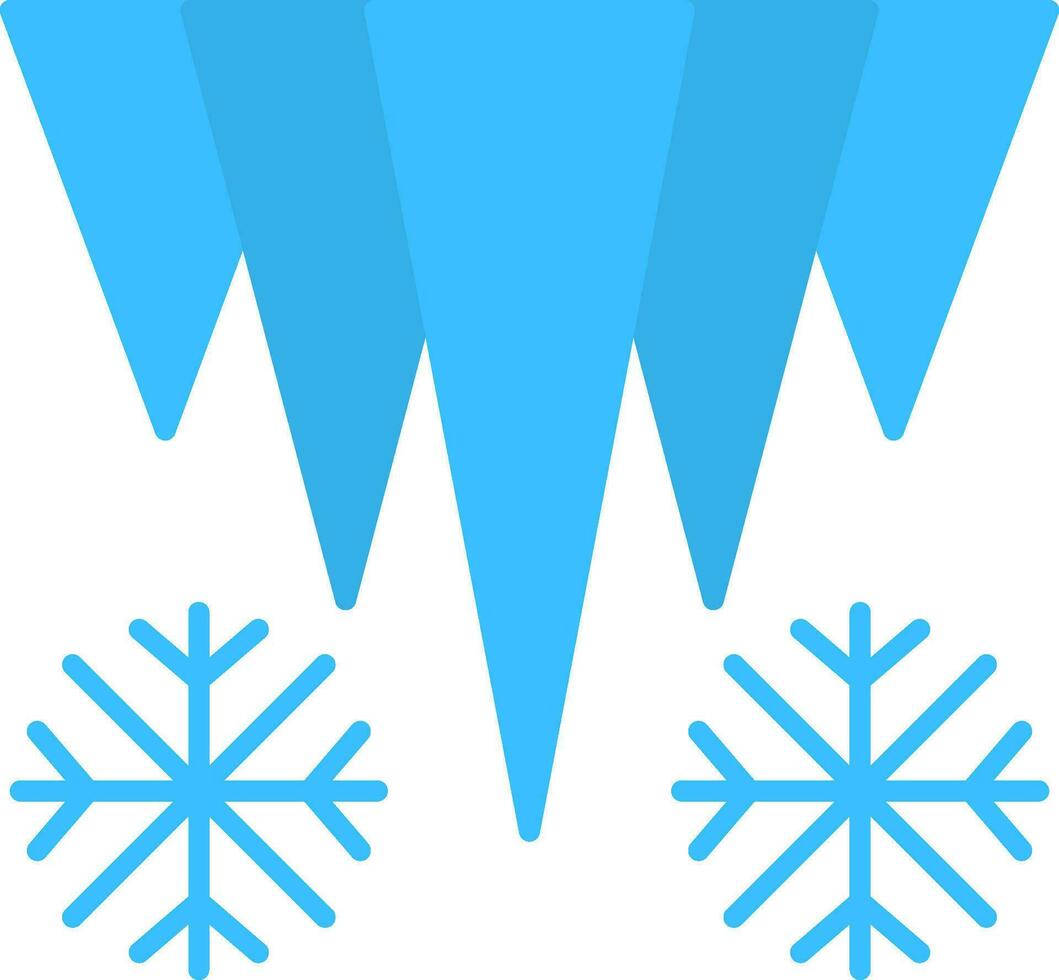 Icicle Flat Icon vector