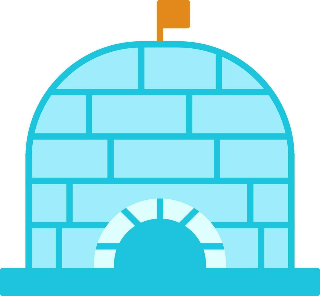 Igloo Flat Icon vector