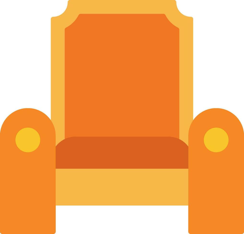 Throne Flat Icon vector