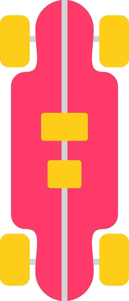 Longboard Flat Icon vector