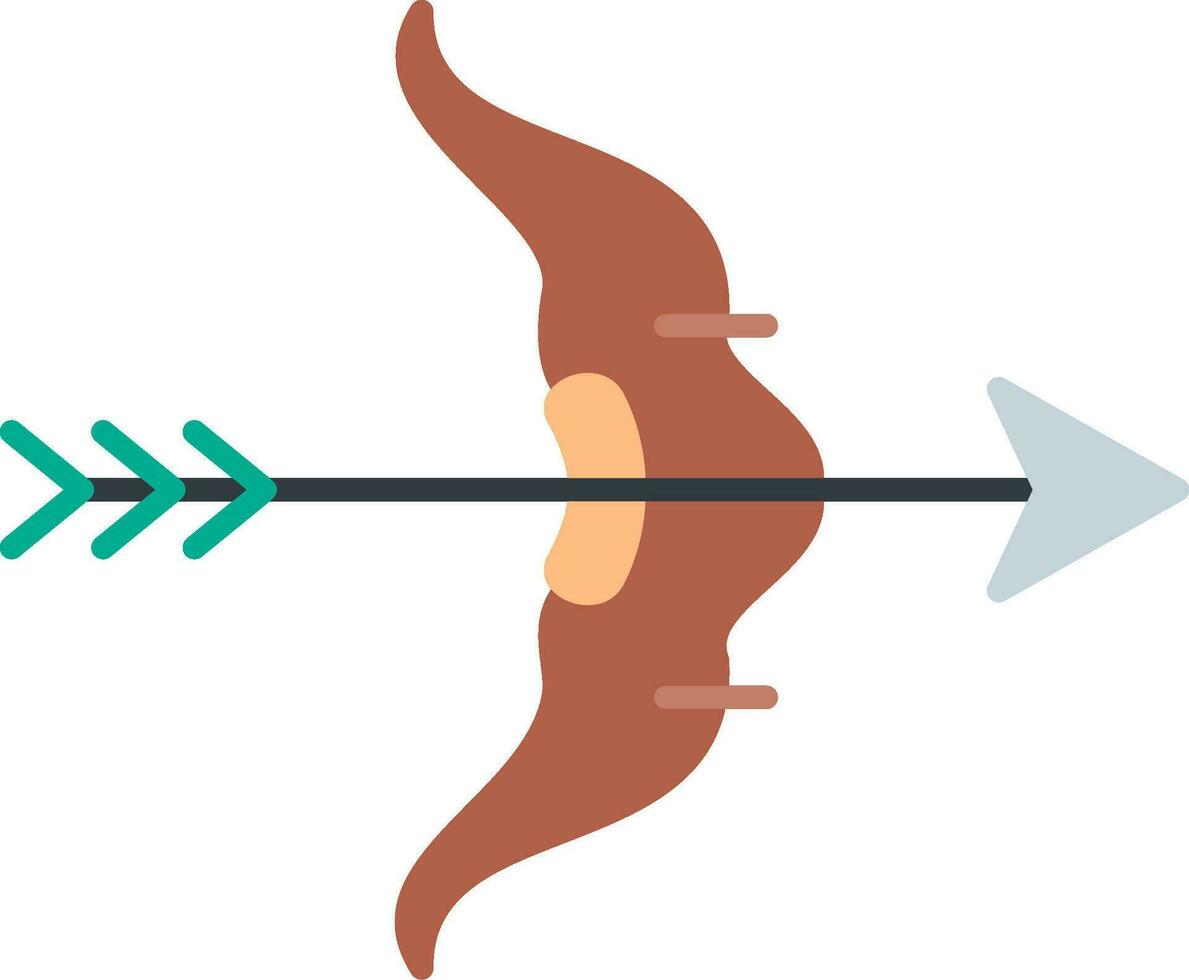 Bow And Arrow Flat Icon vector
