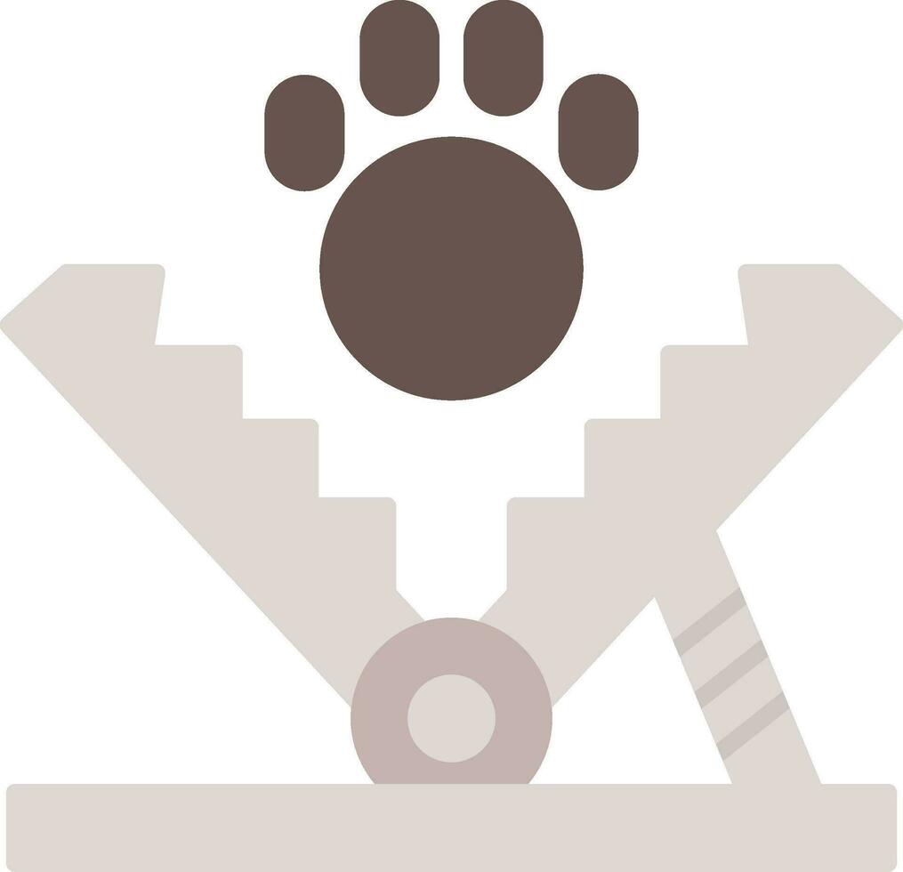 oso trampa plano icono vector