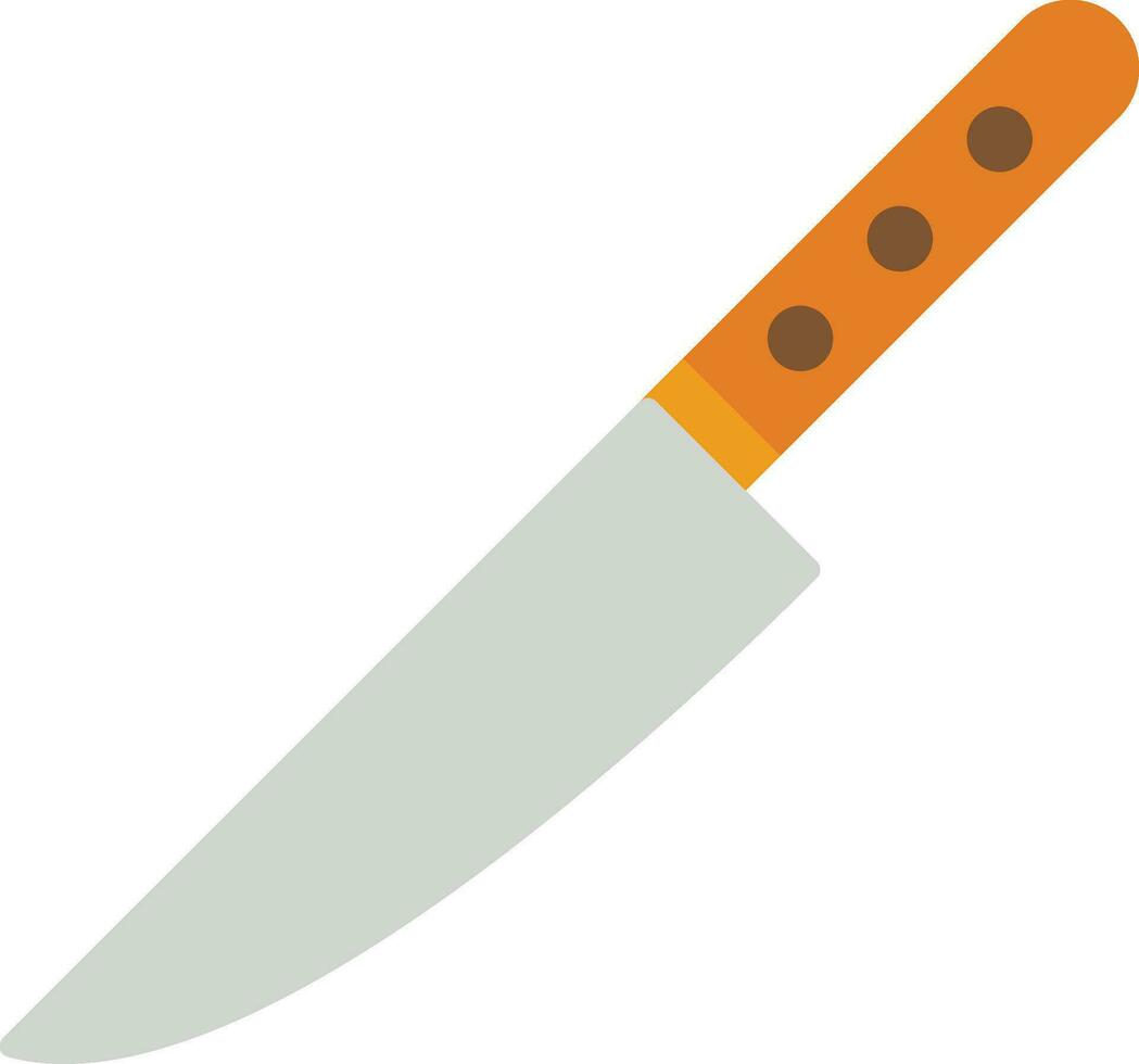 icono de cuchillo plano vector