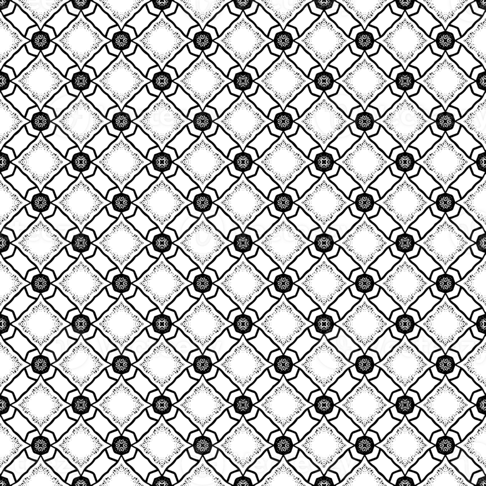 Black seamless abstract pattern. Overlay for background and backdrop. Ornamental design. PNG graphic illustration with transparent background.
