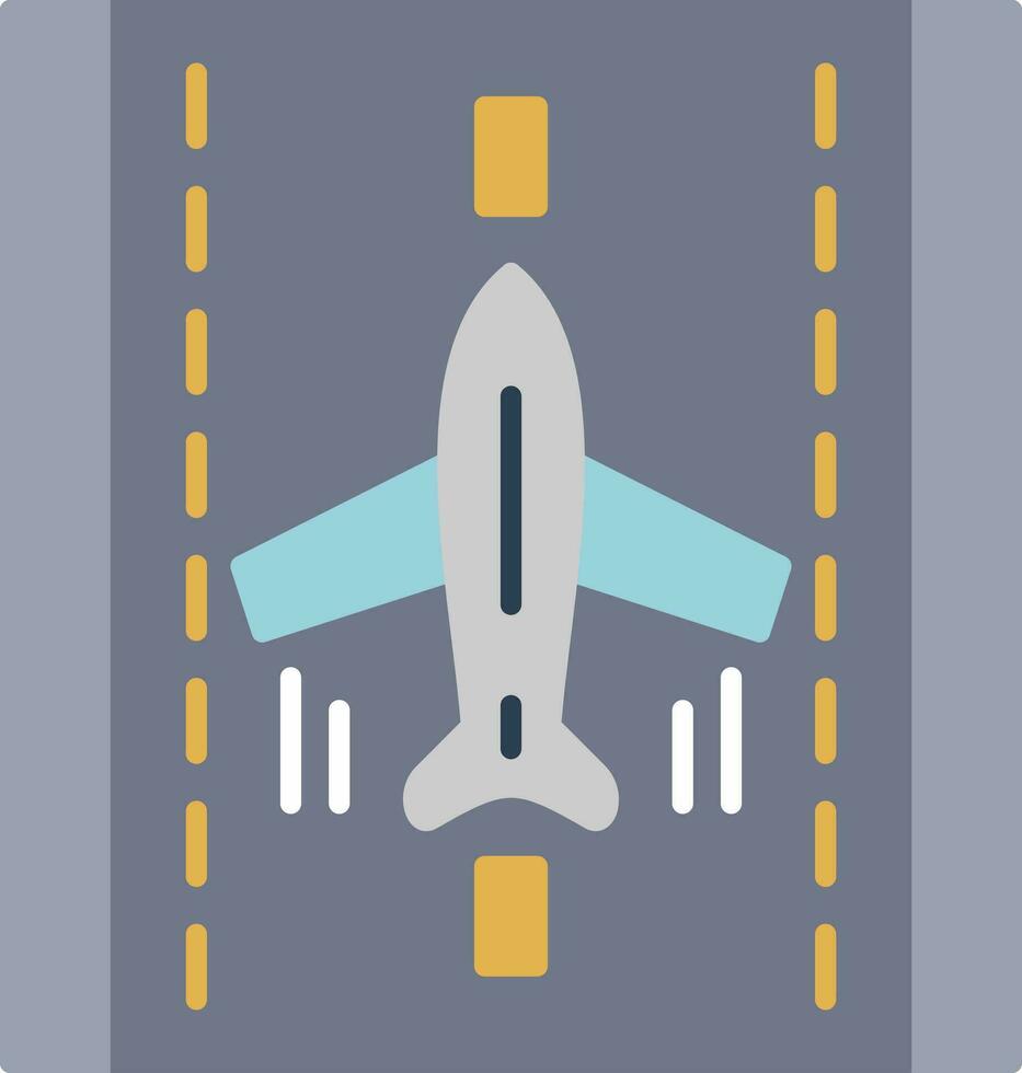 Landing Airplane Flat Icon vector