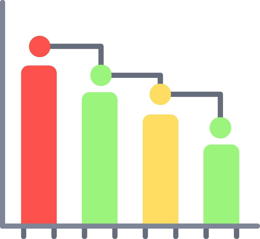 Bar Graph Flat Icon vector