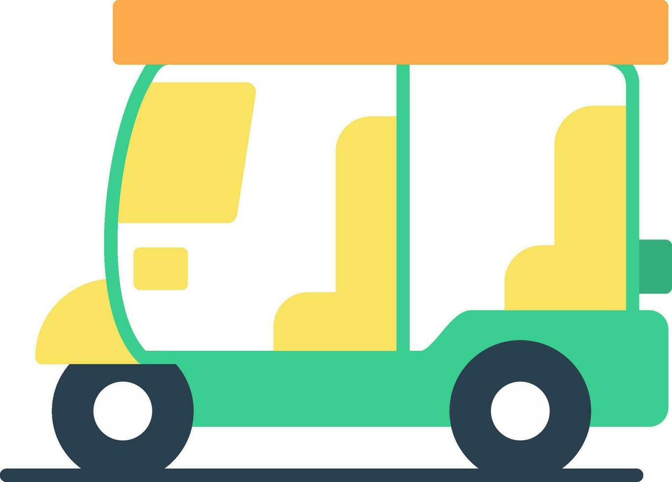 Rickshaw Flat Icon vector