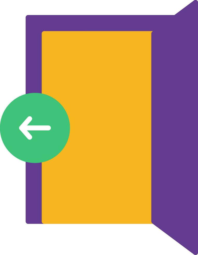 Entry Flat Icon vector