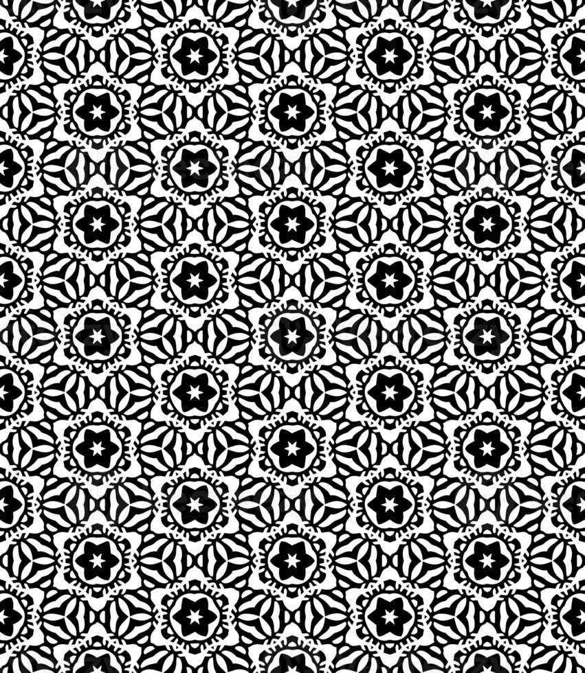 Black seamless abstract pattern. Overlay for background and backdrop. Ornamental design. PNG graphic illustration with transparent background.