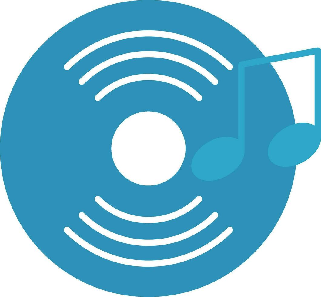 Vinyl Record Flat Icon vector