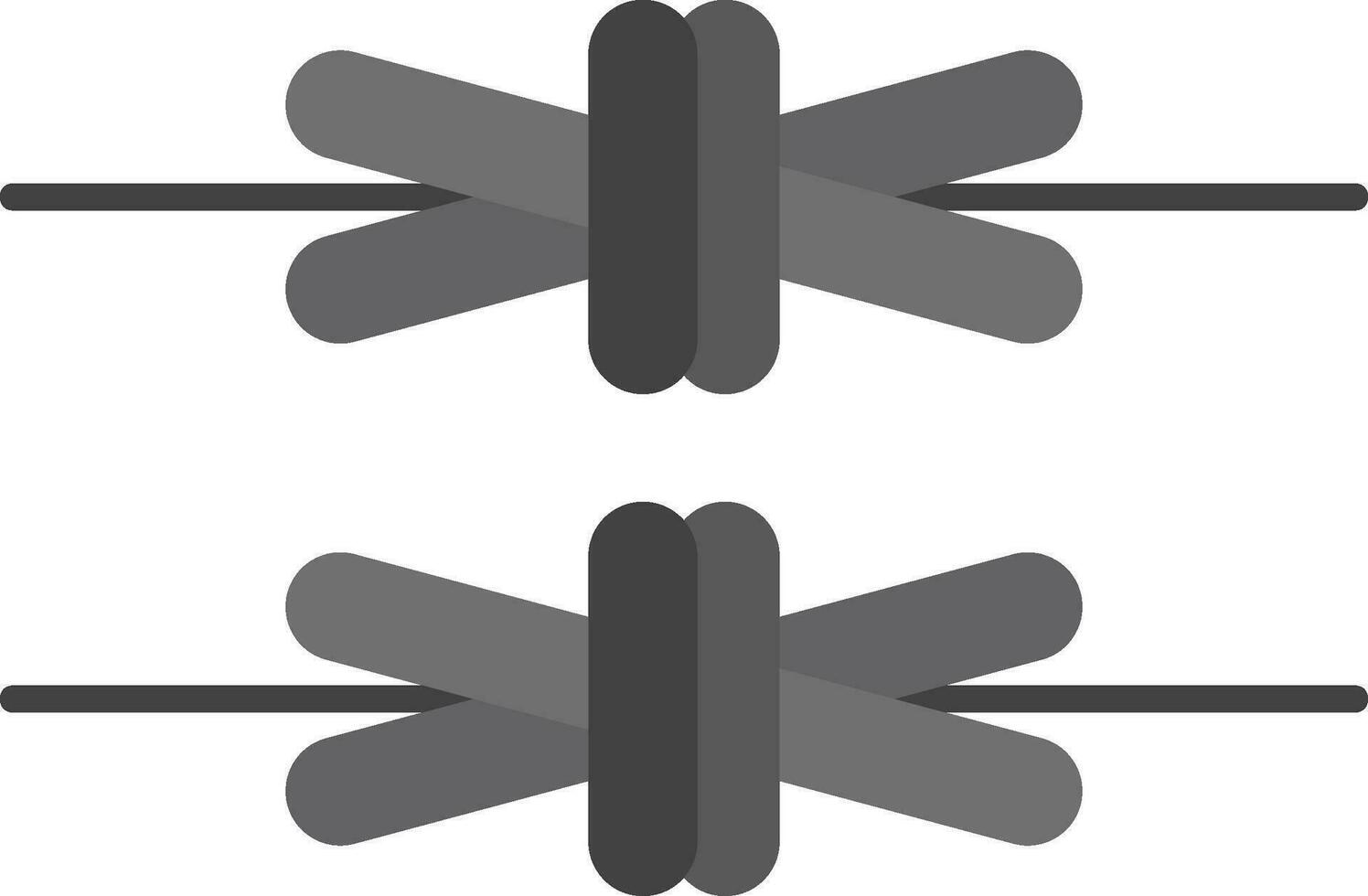 icono plano de alambre de púas vector