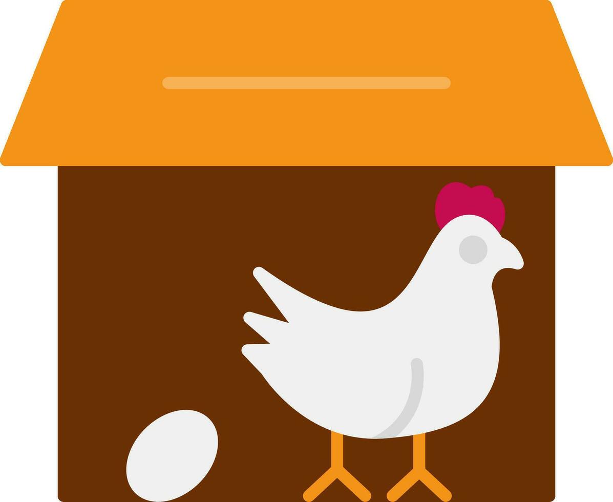 Chicken Coop Flat Icon vector
