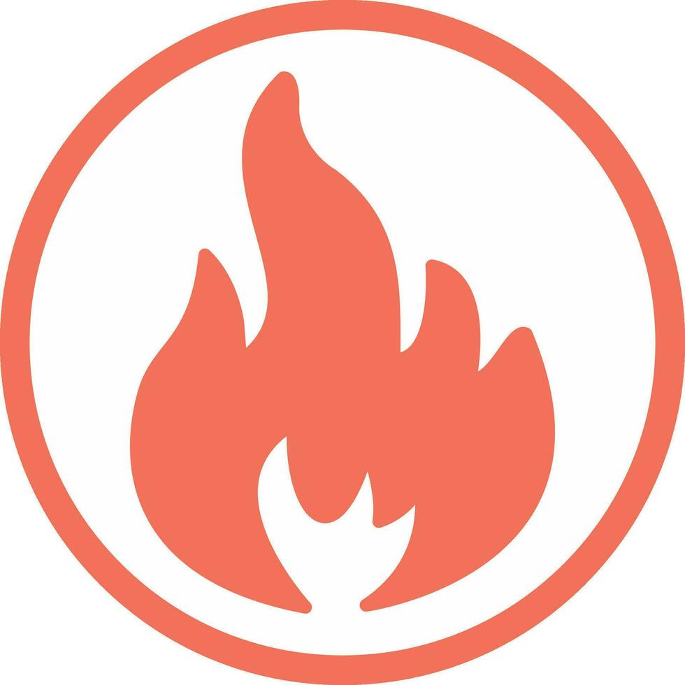 Flame Flat Icon vector