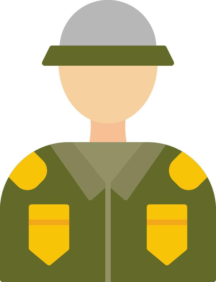 Soldier Flat Icon vector