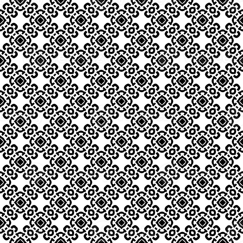 Black seamless abstract pattern. Overlay for background and backdrop. Ornamental design. PNG graphic illustration with transparent background.