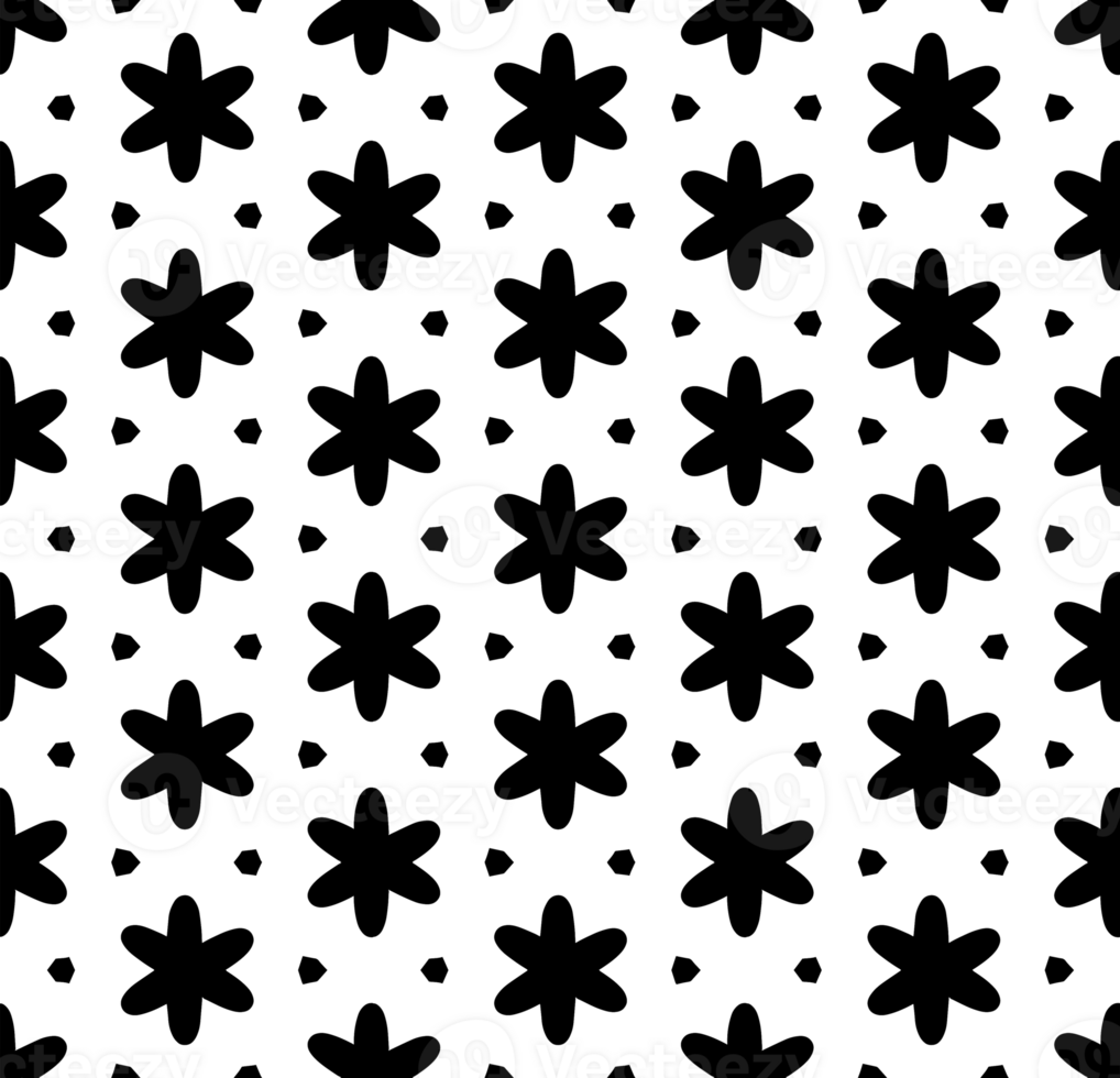 Black seamless abstract pattern. Overlay for background and backdrop. Ornamental design. PNG graphic illustration with transparent background.
