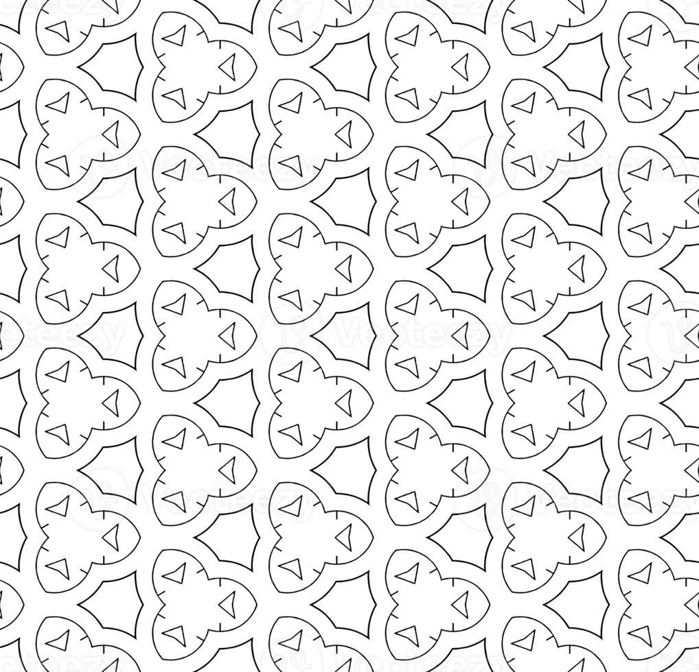 Black seamless abstract pattern. Overlay for background and backdrop. Ornamental design. PNG graphic illustration with transparent background.
