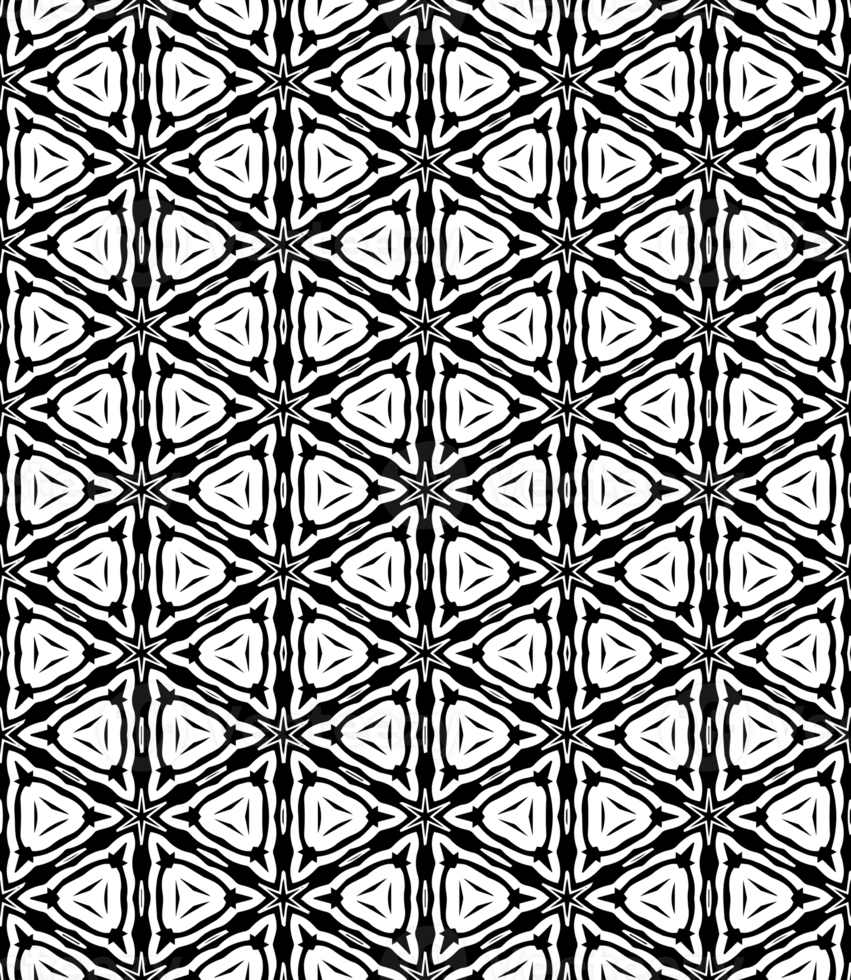 Black seamless abstract pattern. Overlay for background and backdrop. Ornamental design. PNG graphic illustration with transparent background.