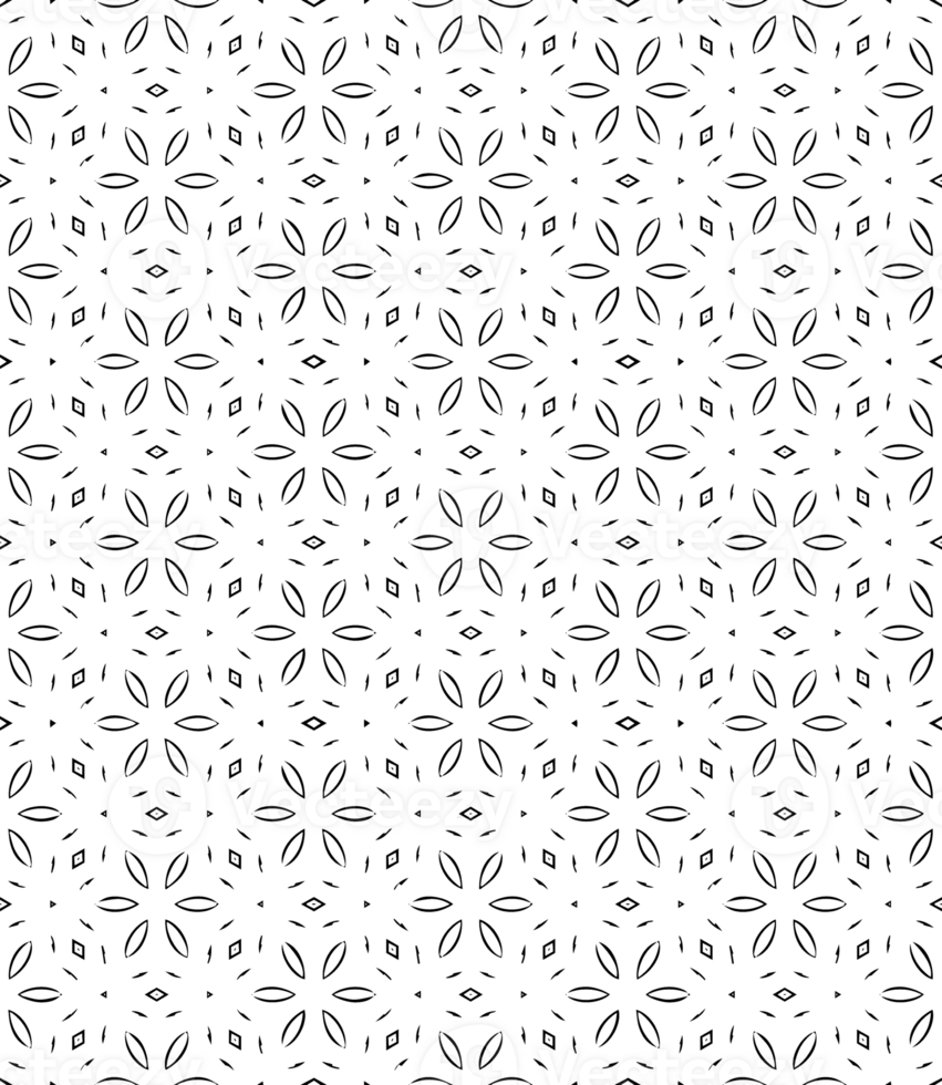 Black seamless abstract pattern. Overlay for background and backdrop. Ornamental design. PNG graphic illustration with transparent background.