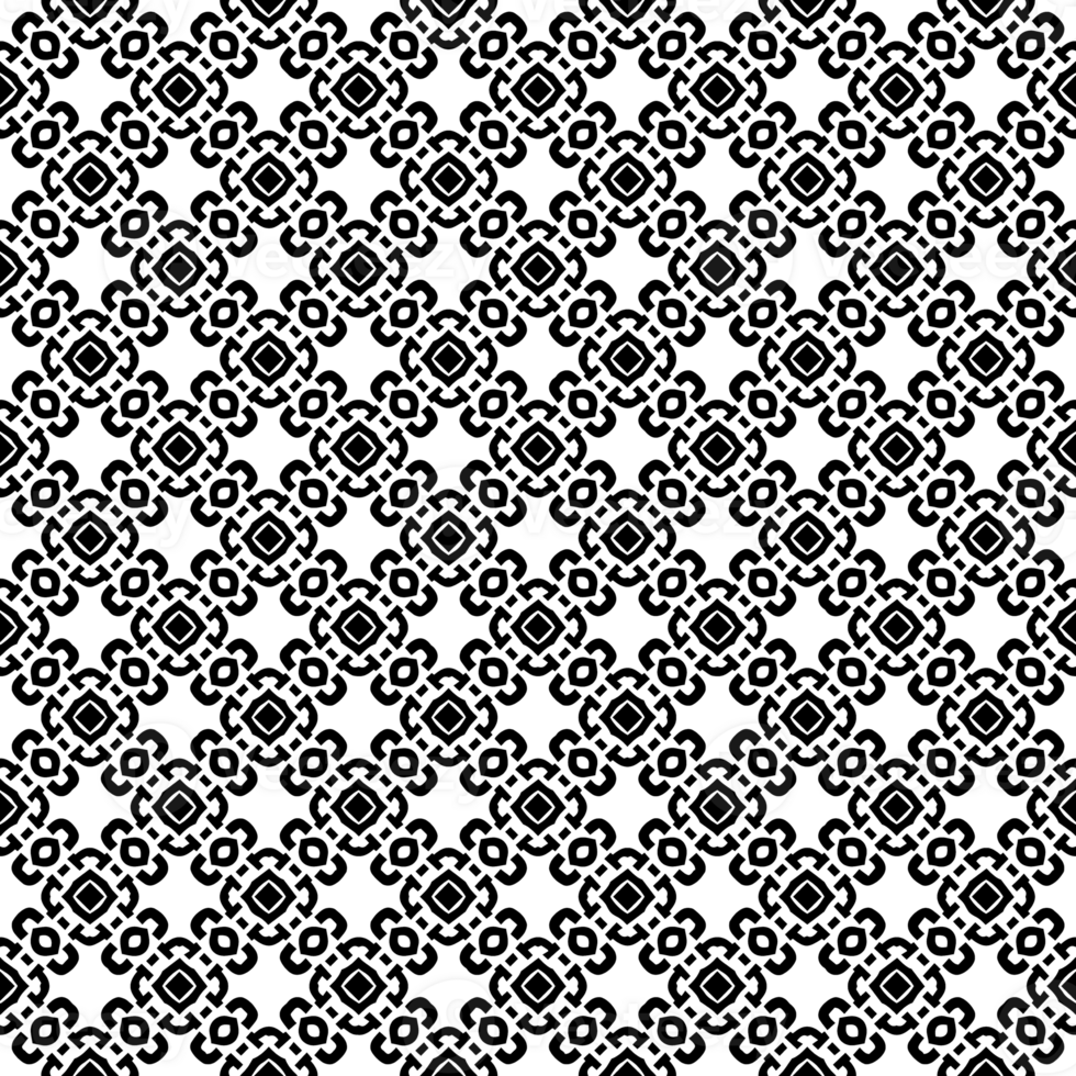 Black seamless abstract pattern. Overlay for background and backdrop. Ornamental design. PNG graphic illustration with transparent background.