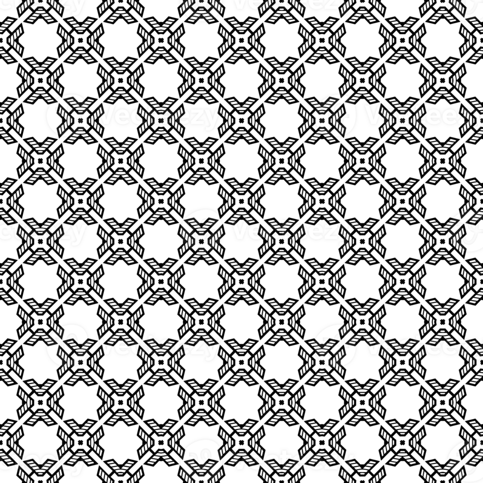 Black seamless abstract pattern. Overlay for background and backdrop. Ornamental design. PNG graphic illustration with transparent background.