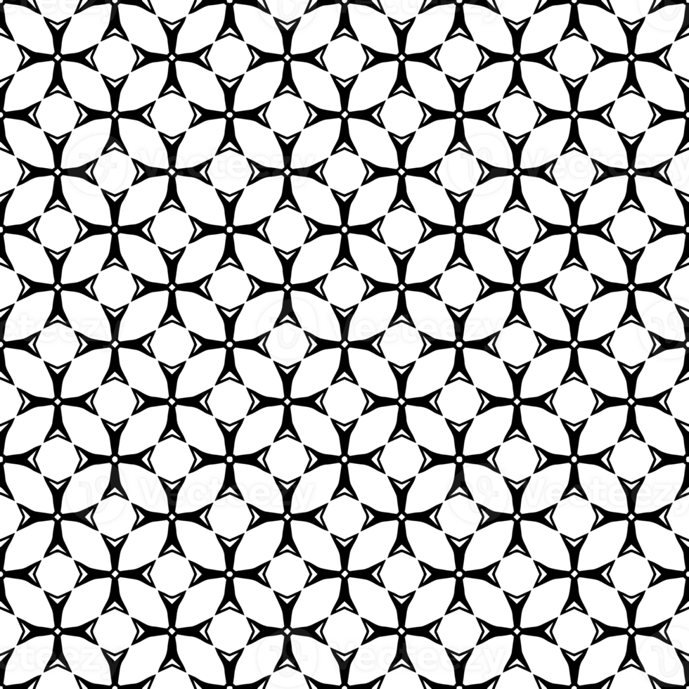 Black seamless abstract pattern. Overlay for background and backdrop. Ornamental design. PNG graphic illustration with transparent background.