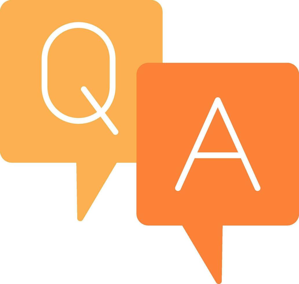 Question And Answer Flat Icon vector