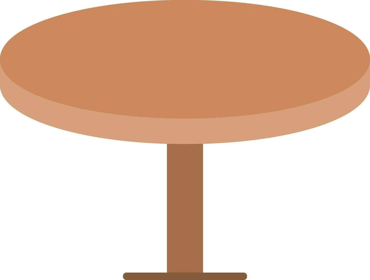 Round Table Flat Icon vector