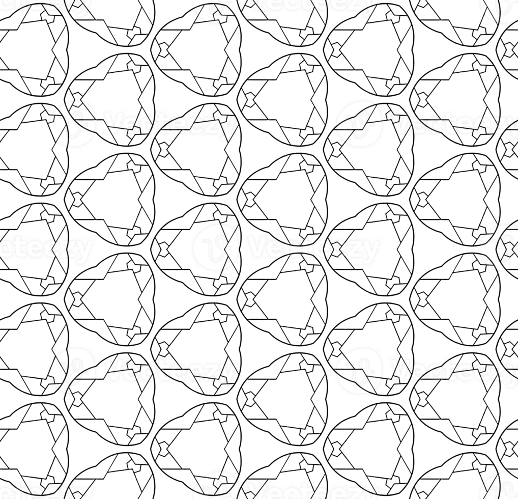 Black seamless abstract pattern. Overlay for background and backdrop. Ornamental design. PNG graphic illustration with transparent background.