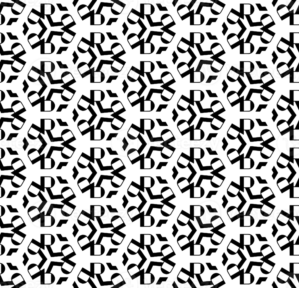 Black seamless abstract pattern. Overlay for background and backdrop. Ornamental design. PNG graphic illustration with transparent background.