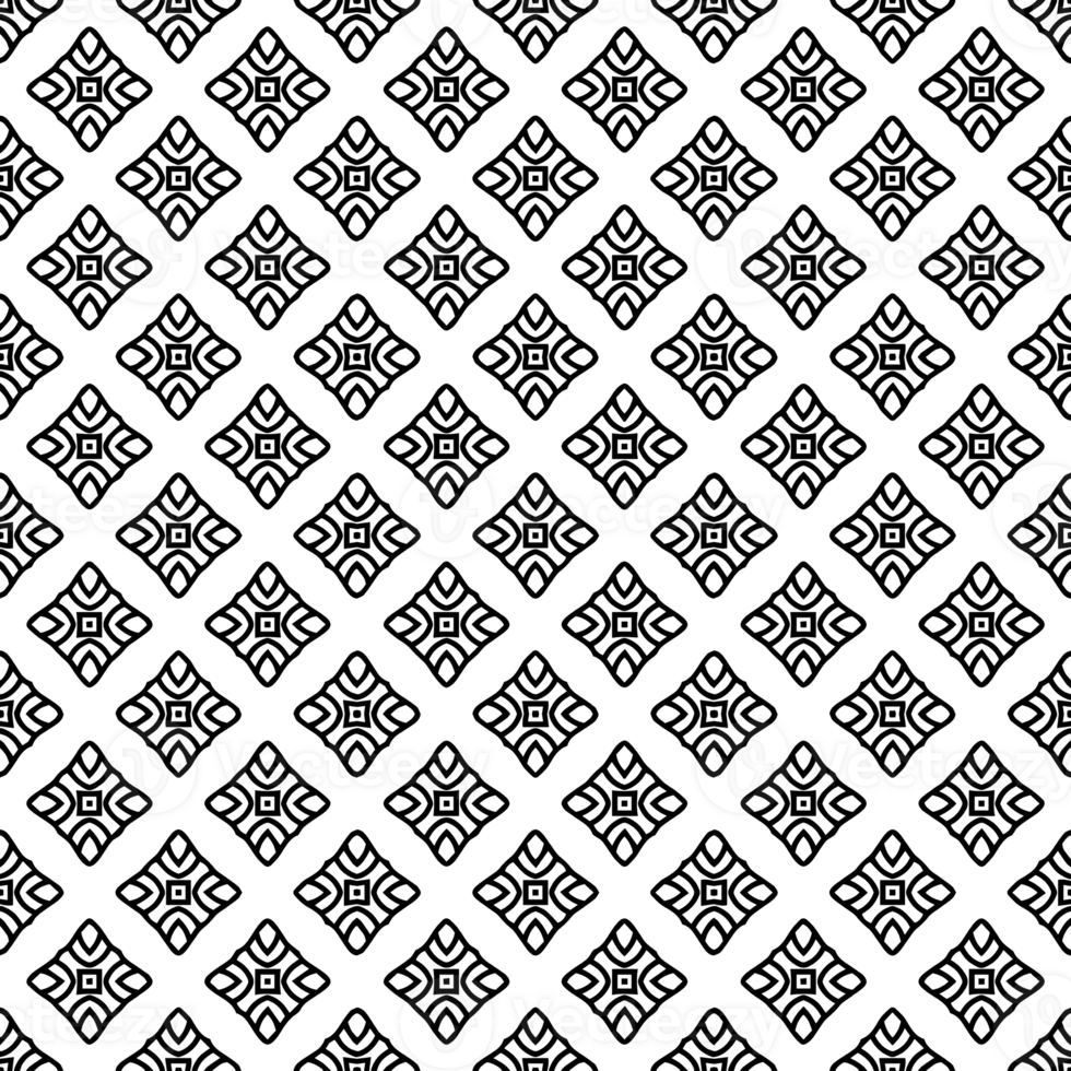 Black seamless abstract pattern. Overlay for background and backdrop. Ornamental design. PNG graphic illustration with transparent background.