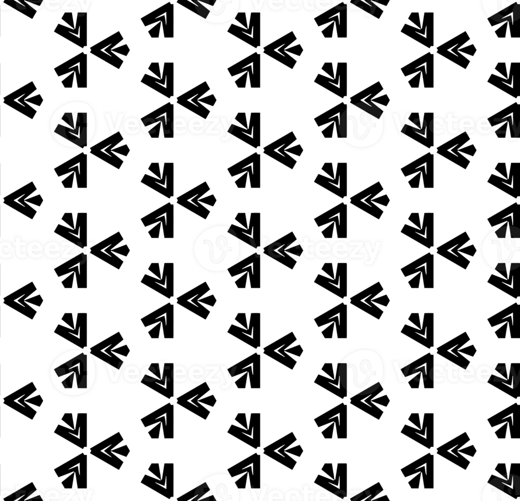 Black seamless abstract pattern. Overlay for background and backdrop. Ornamental design. PNG graphic illustration with transparent background.