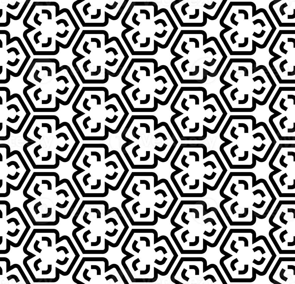 Black seamless abstract pattern. Overlay for background and backdrop. Ornamental design. PNG graphic illustration with transparent background.