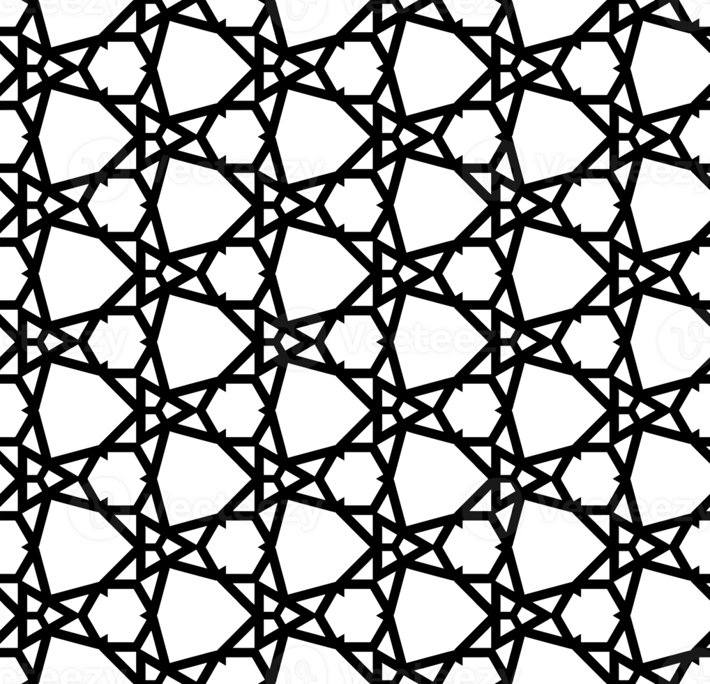 Black seamless abstract pattern. Overlay for background and backdrop. Ornamental design. PNG graphic illustration with transparent background.