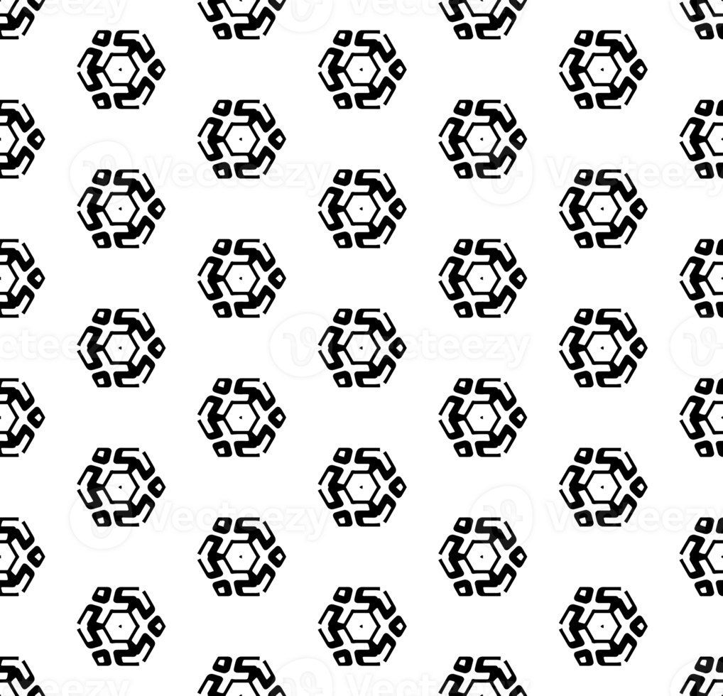 Black seamless abstract pattern. Overlay for background and backdrop. Ornamental design. PNG graphic illustration with transparent background.