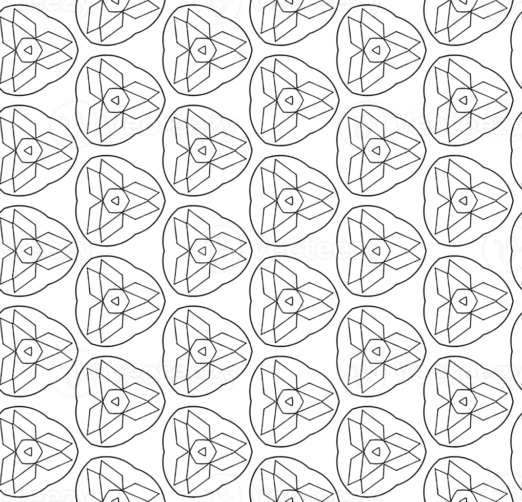 Black seamless abstract pattern. Overlay for background and backdrop. Ornamental design. PNG graphic illustration with transparent background.