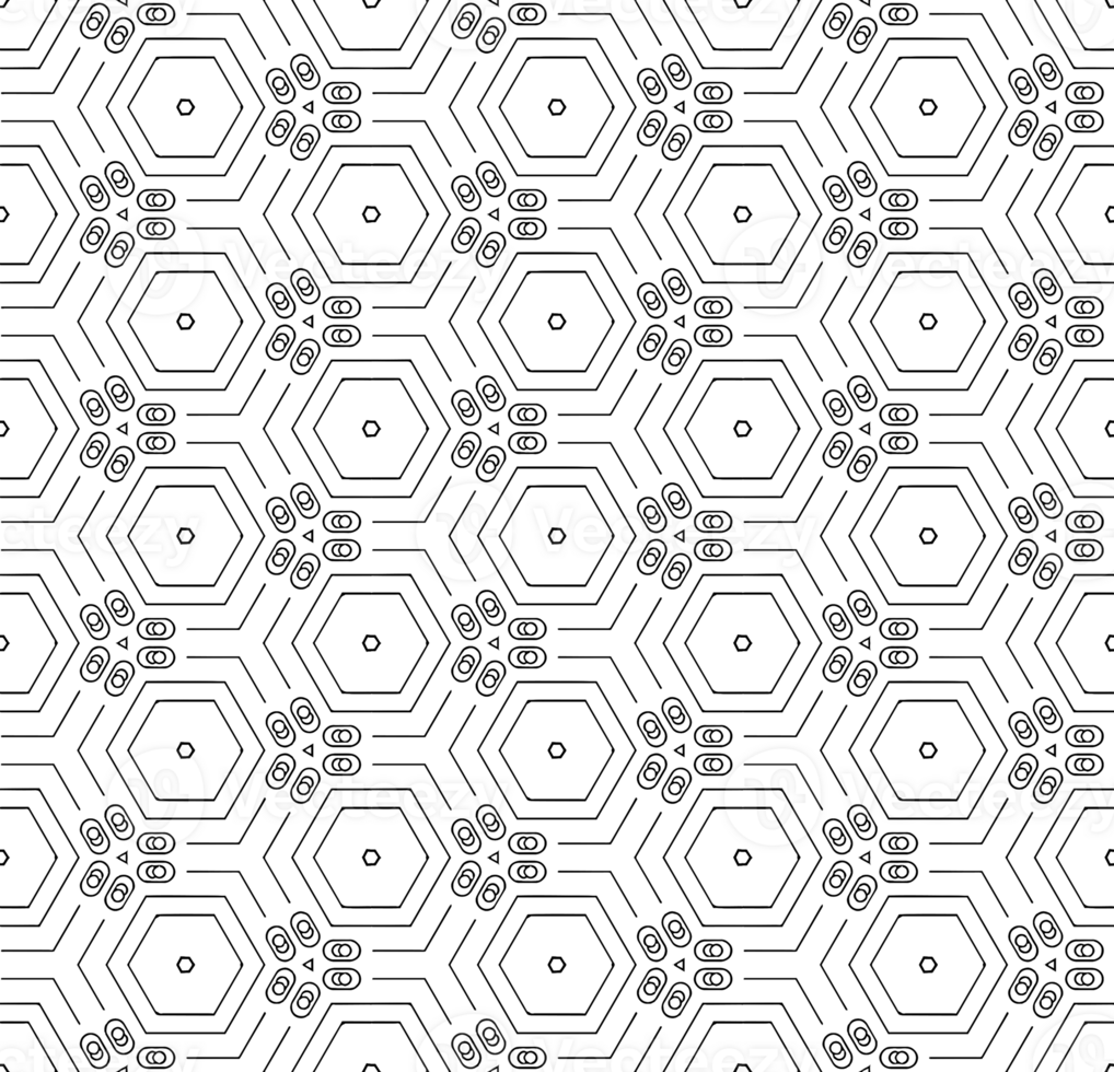 Black seamless abstract pattern. Overlay for background and backdrop. Ornamental design. PNG graphic illustration with transparent background.