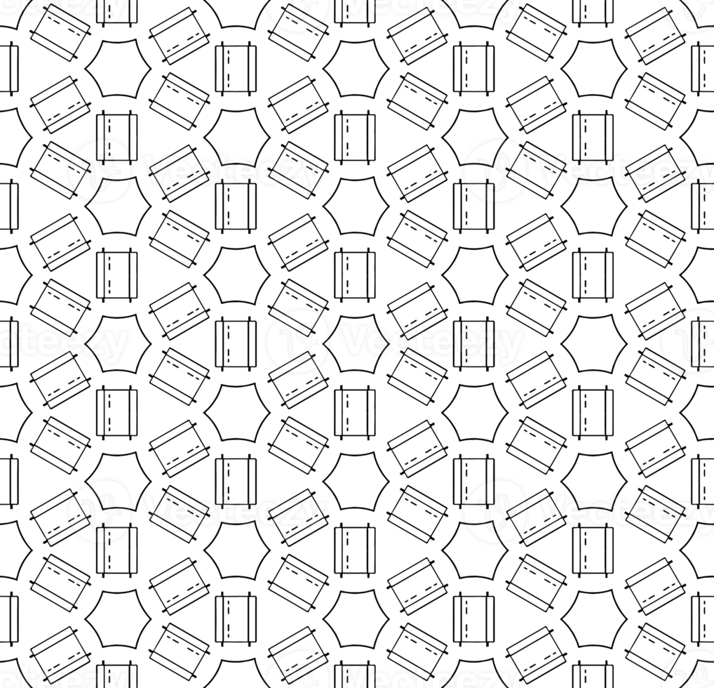 Black seamless abstract pattern. Overlay for background and backdrop. Ornamental design. PNG graphic illustration with transparent background.
