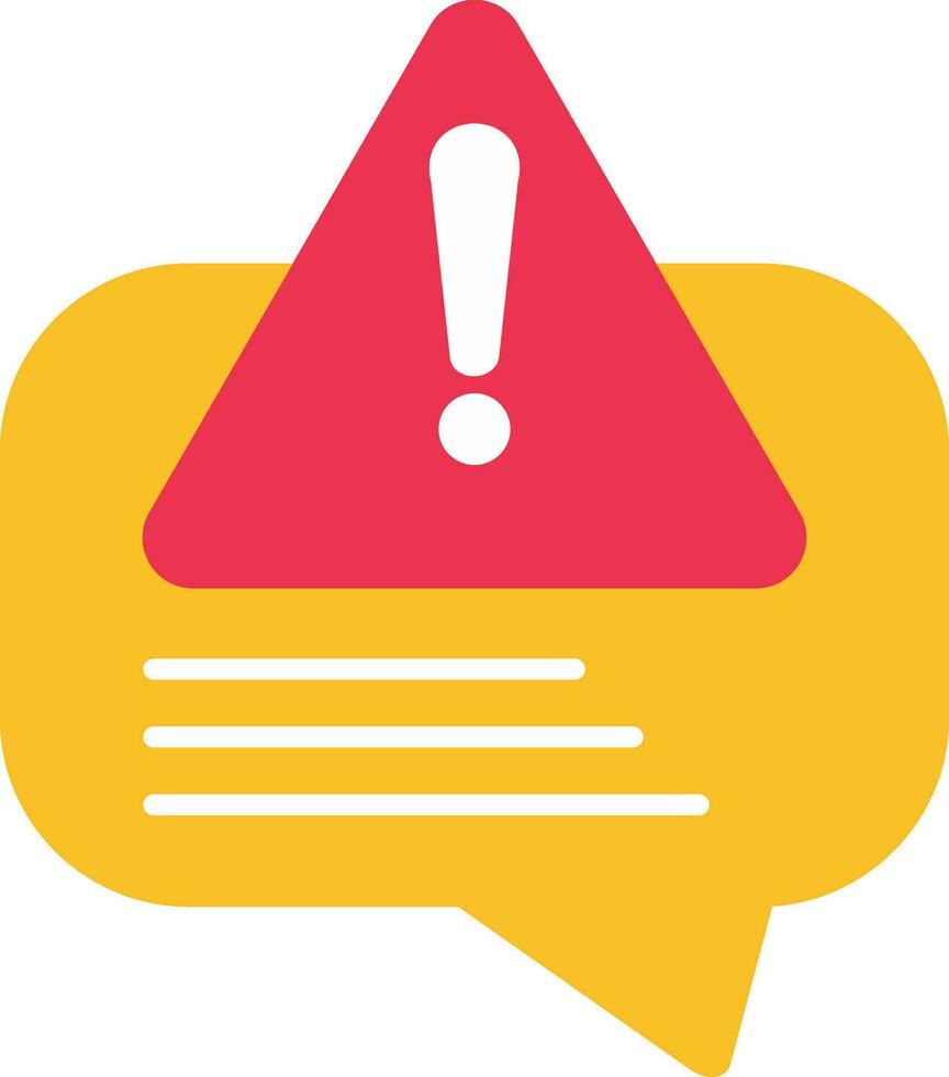 Error Message Flat Icon vector