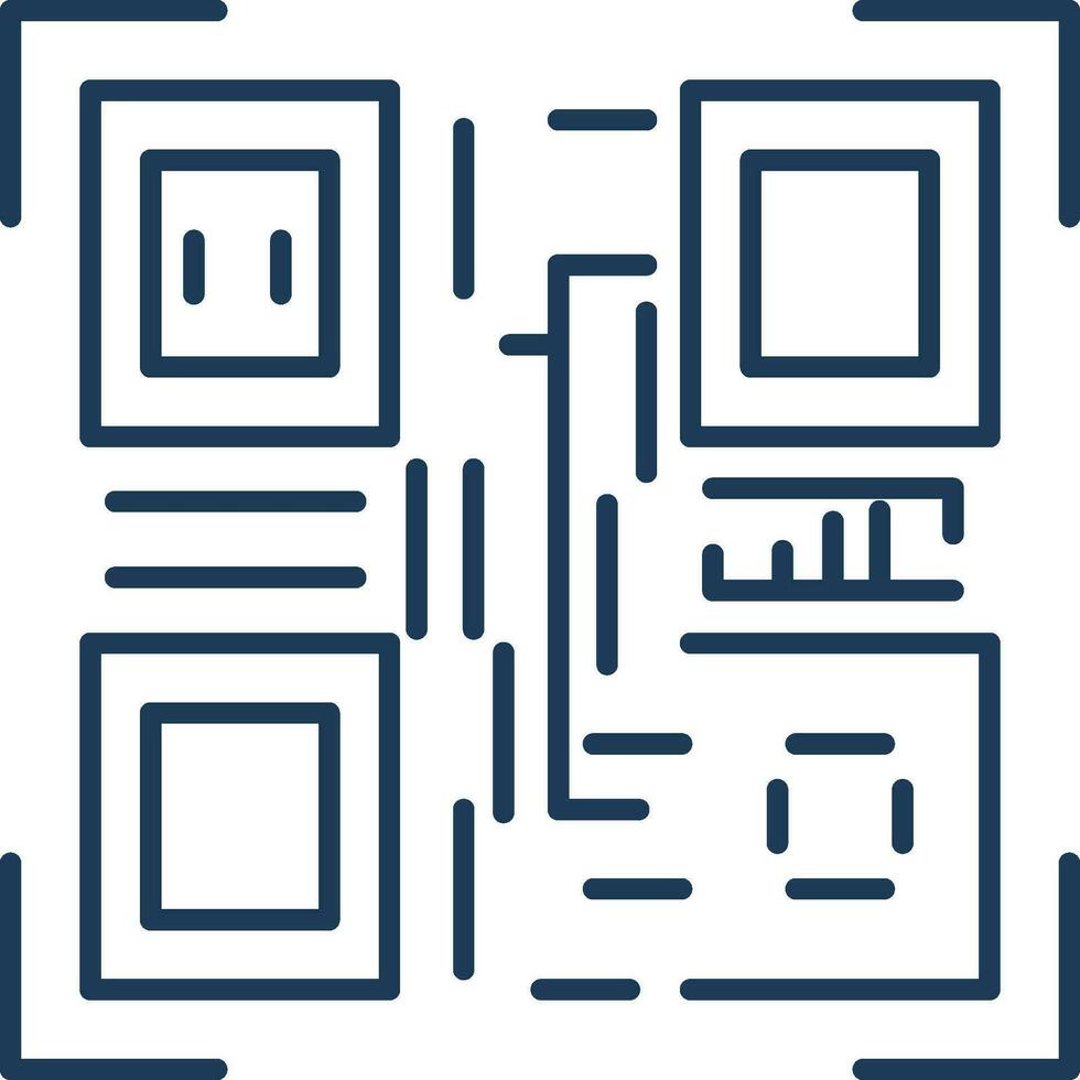 icono plano de código qr vector