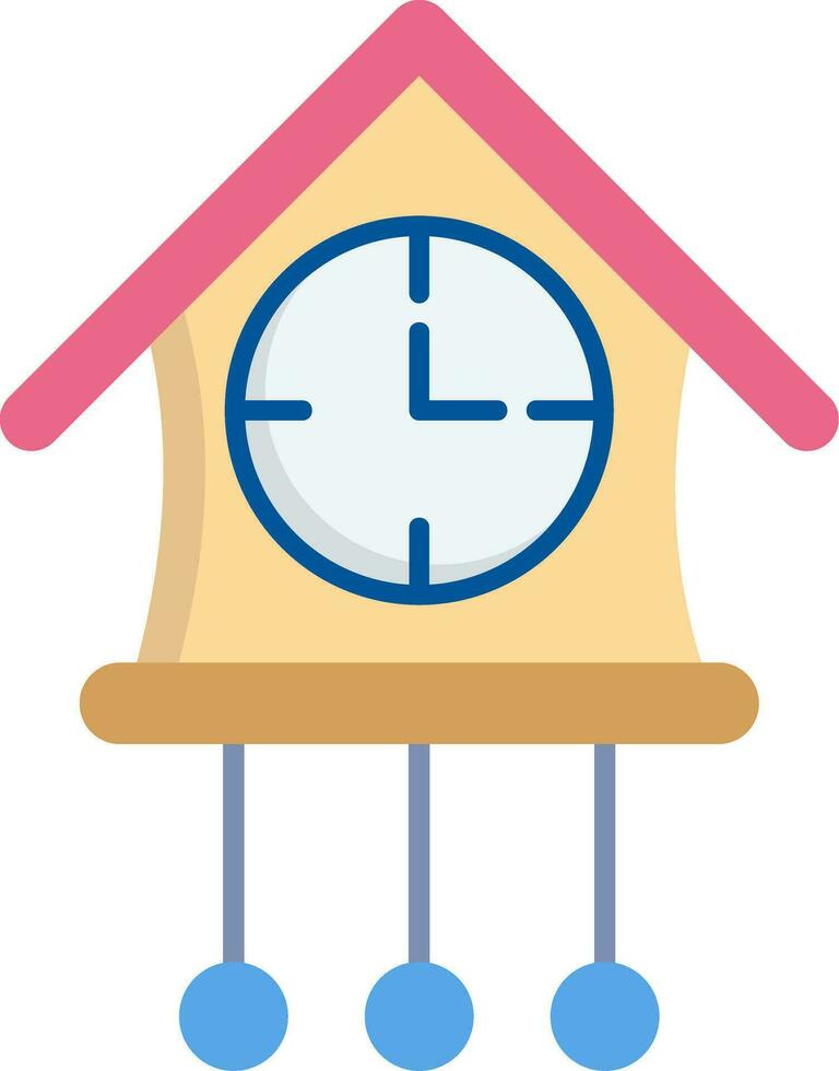 Cuckoo Clock Flat Icon vector