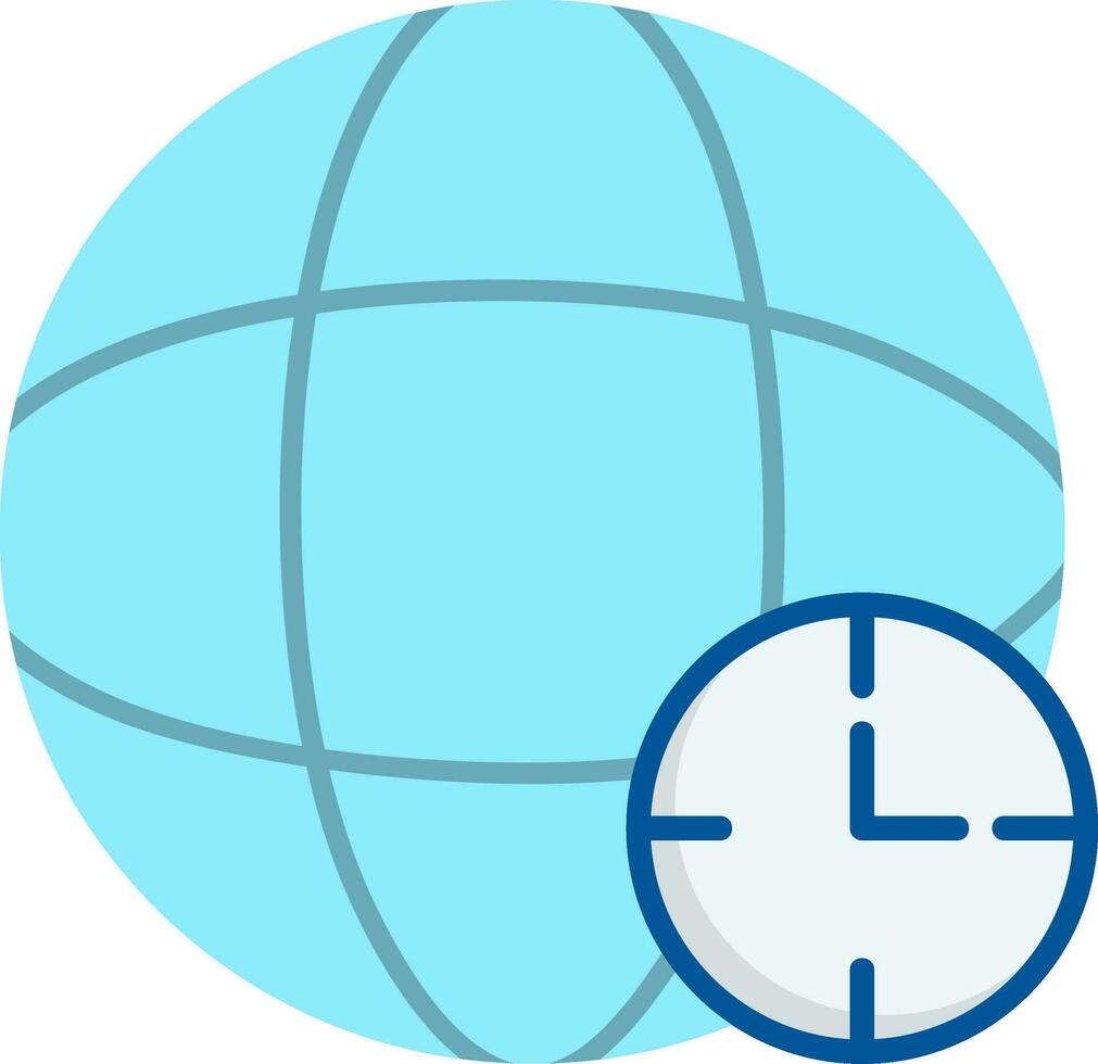 Time Zone Flat Icon vector