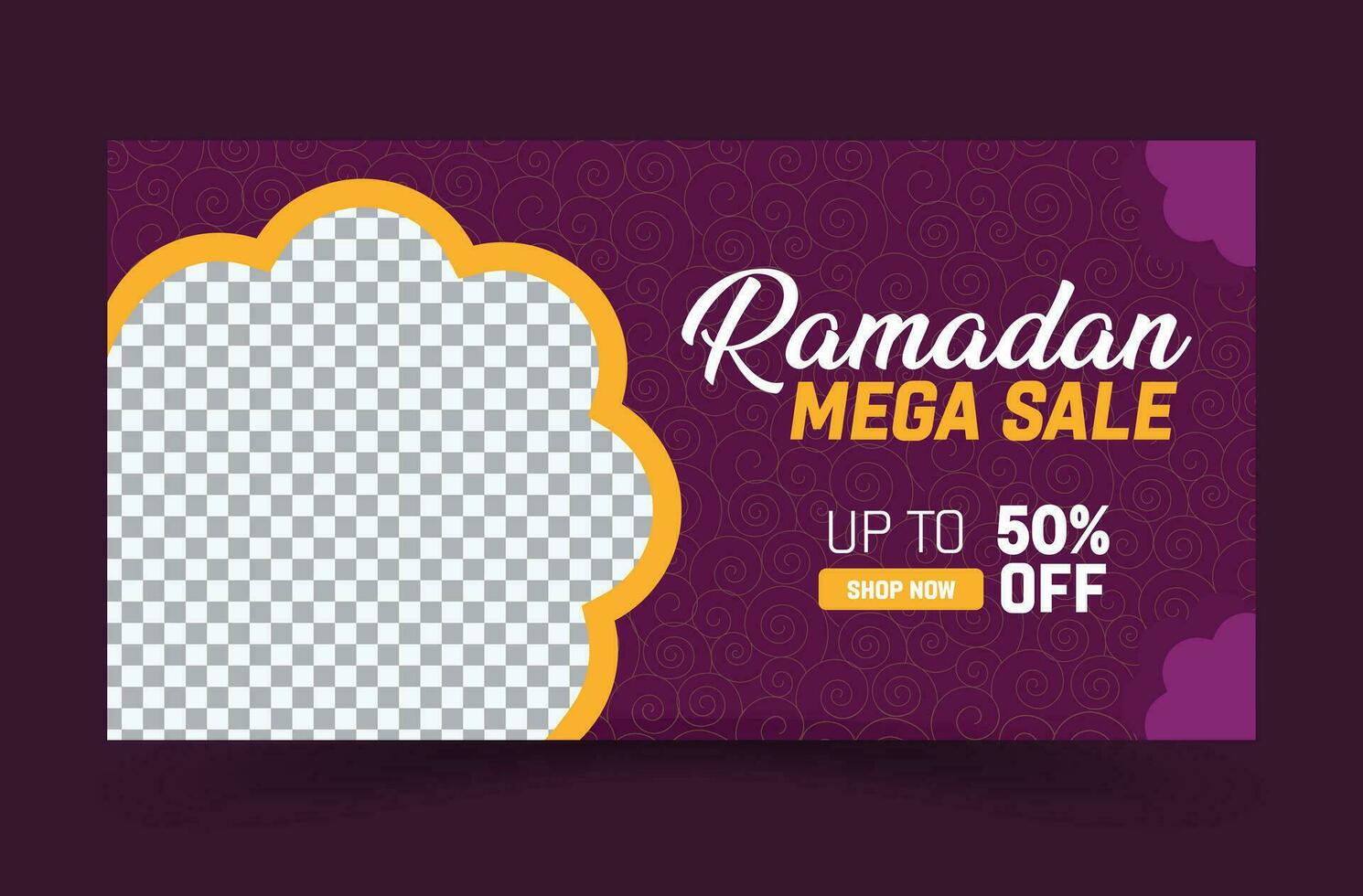 Ramadan sale banner template design islamic ramadan celebration vector