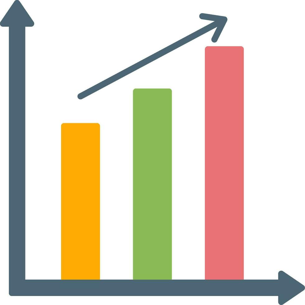 Bar Chart Flat Icon vector