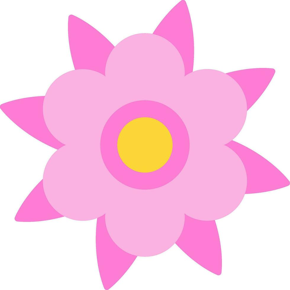 Dahlia Flat Icon vector