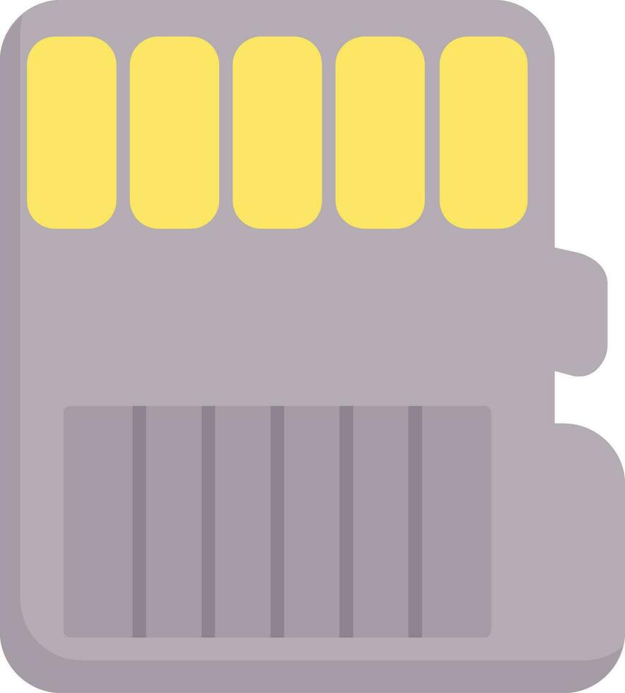 Memory Card Flat Icon vector